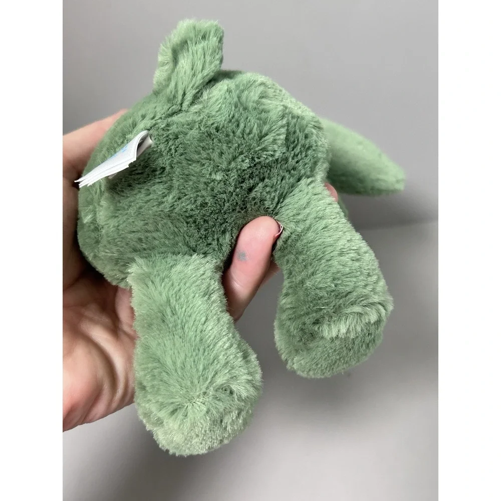 Retired Jellycat Little Bashful Ivy Bunny - Small Super Soft - Pink Nose - Green